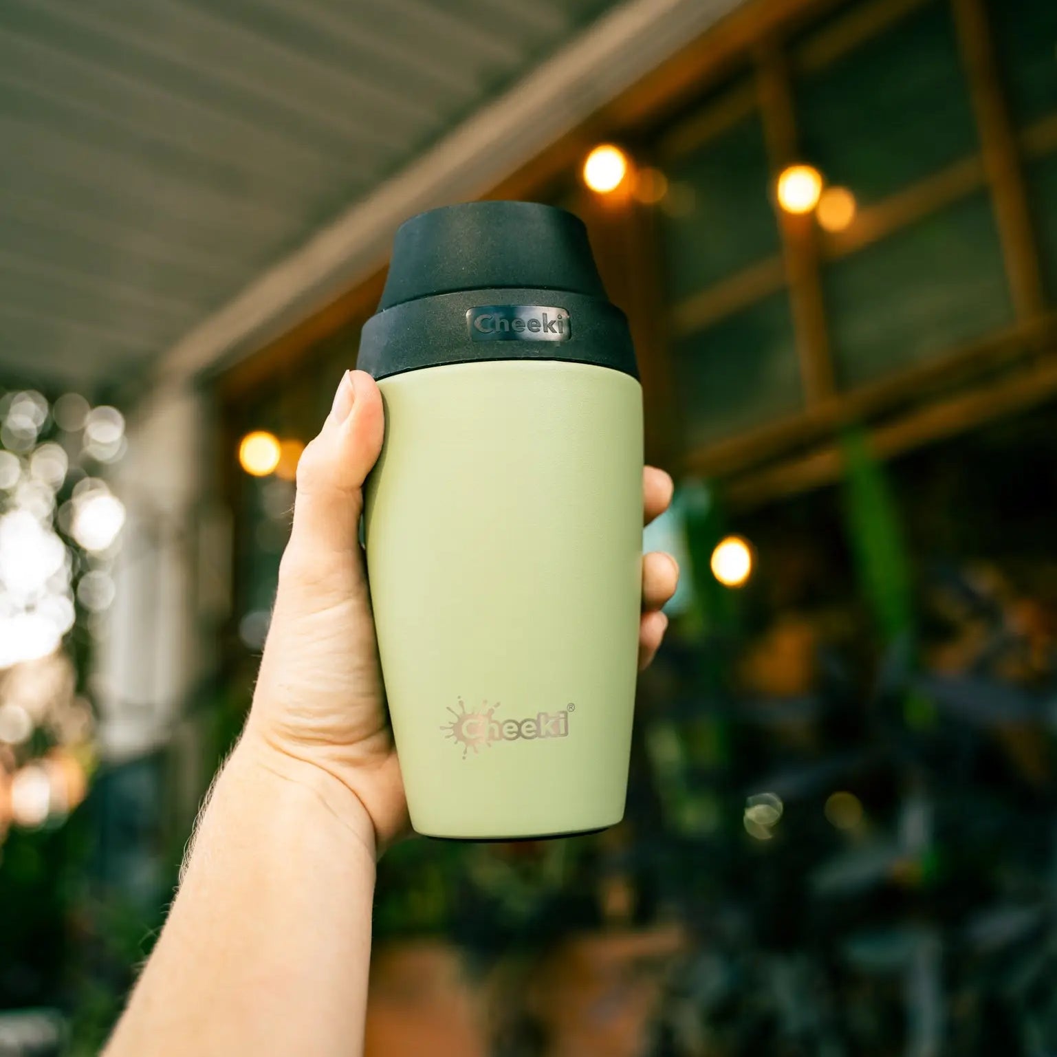 Cheeki Coffee Mug Evergreen 350ml lifestyle