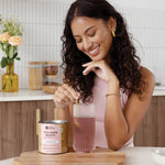 Nutra Naturals Collagen Beauty Watermelon Strawberry 225g — official brand lifestyle/recipe photograph