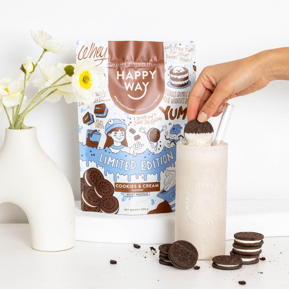 Happy Way Whey Protein Powder Cookies & Cream 500g