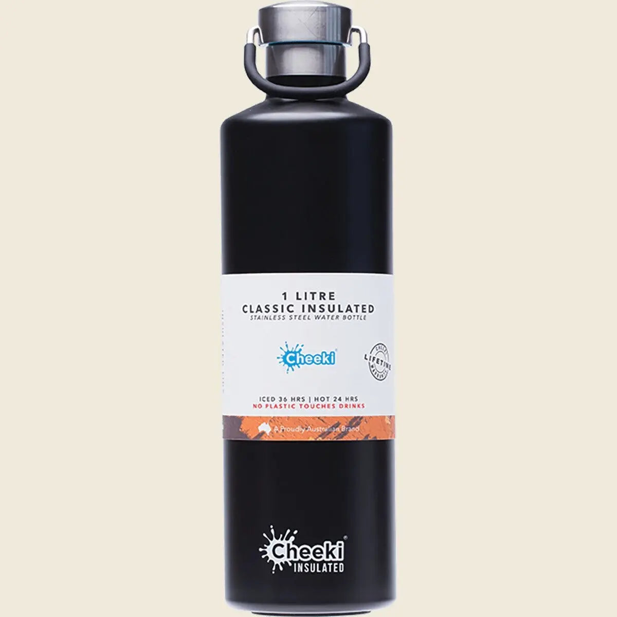 Cheeki Insulated Matte Black 1L, verified original supplier image