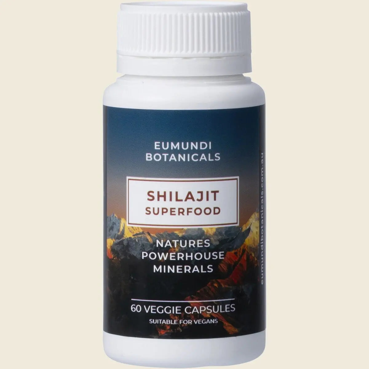 Eumundi Botanicals Shilajit 60 Caps official UHP retail product photograph