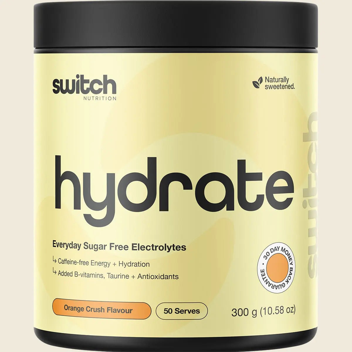 Switch Nutrition Hydrate Everyday Sugar Free Electrolytes Orange Crush 300g official UHP retail product image