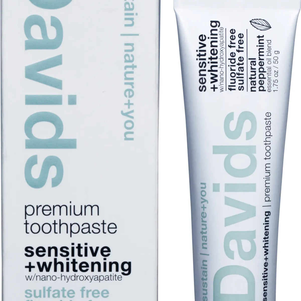 Davids Toothpaste Sensitive + Whitening Peppermint