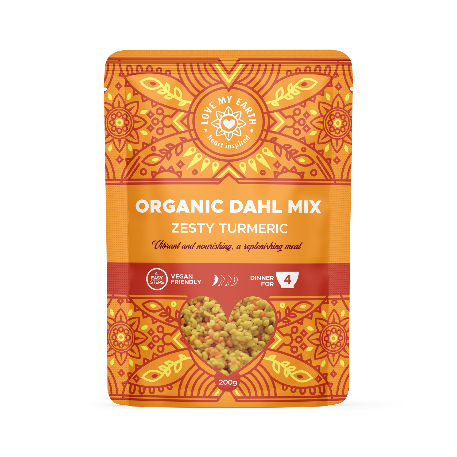Love My Earth Quick Stix Mix Organic Dahl Zesty Turmeric 200g official product image