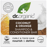 Dr. Organic Shampoo & Conditioner Bar Coconut Orange Curly & Thick 75g — front pack image (UHP)