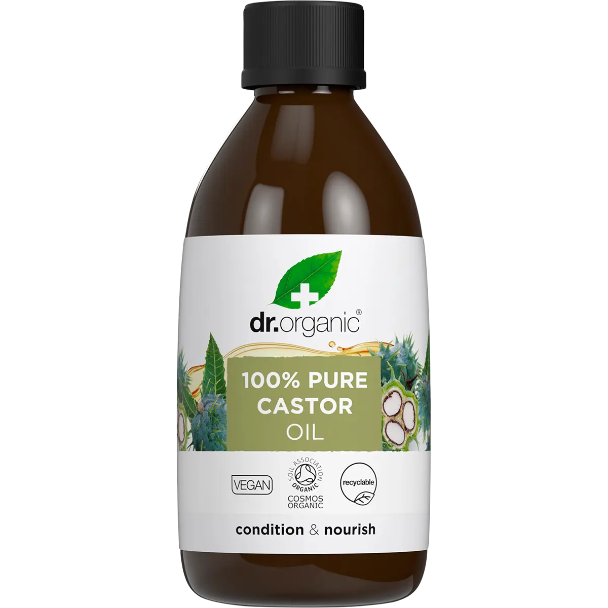 Dr. Organic Castor Oil 100% Pure 250ml — front pack image (UHP)