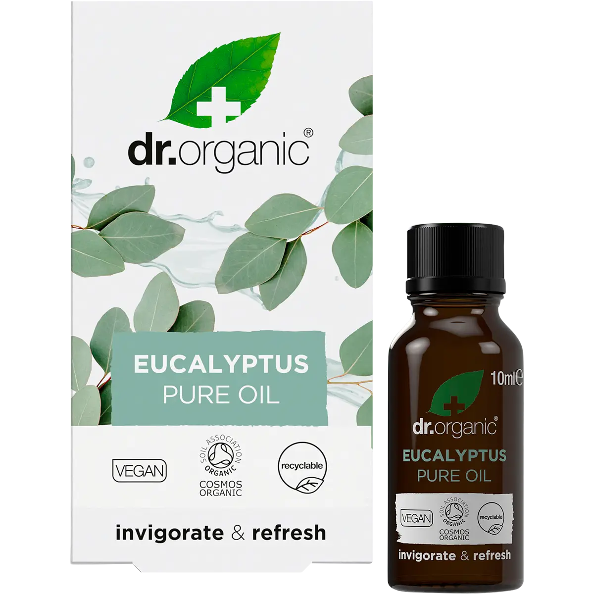 Dr. Organic Eucalyptus Oil 100% Pure 10ml — front pack image (UHP)
