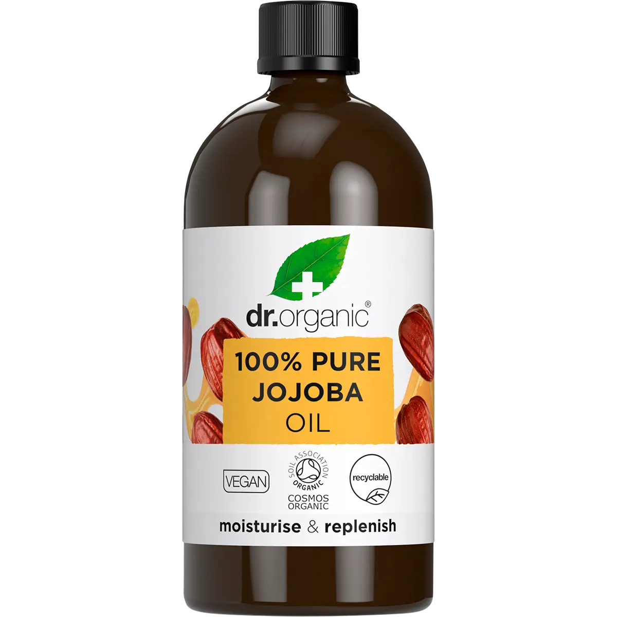 Dr. Organic Jojoba Oil 100% Pure 100ml — front pack image (UHP)