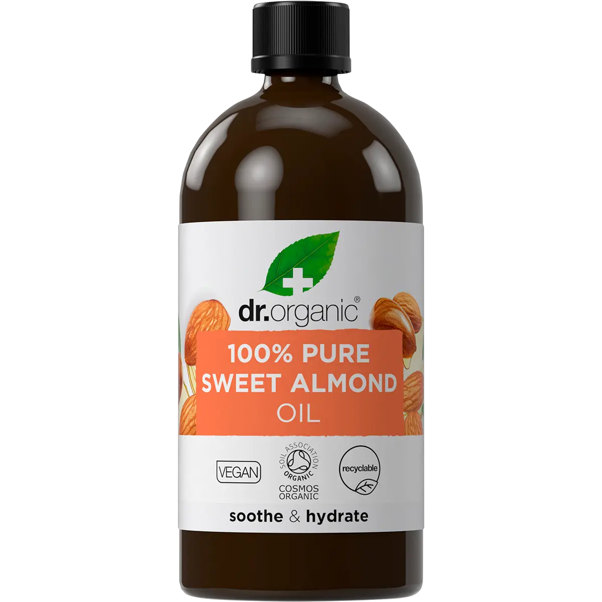 Dr. Organic Sweet Almond Oil 100% Pure 100ml — front pack image (UHP)