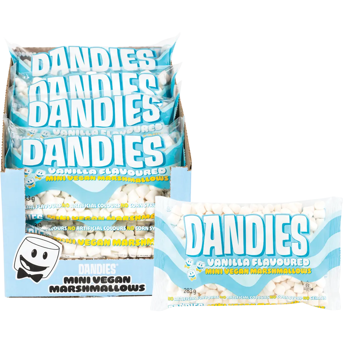 Dandies Vegan Vanilla Marshmallows — front pack image (UHP)