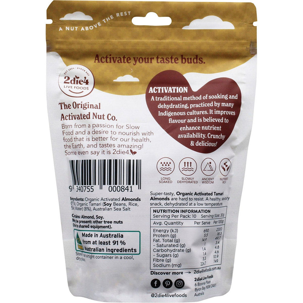 2DIE4 LIVE FOODS Organic Activated Tamari Almonds