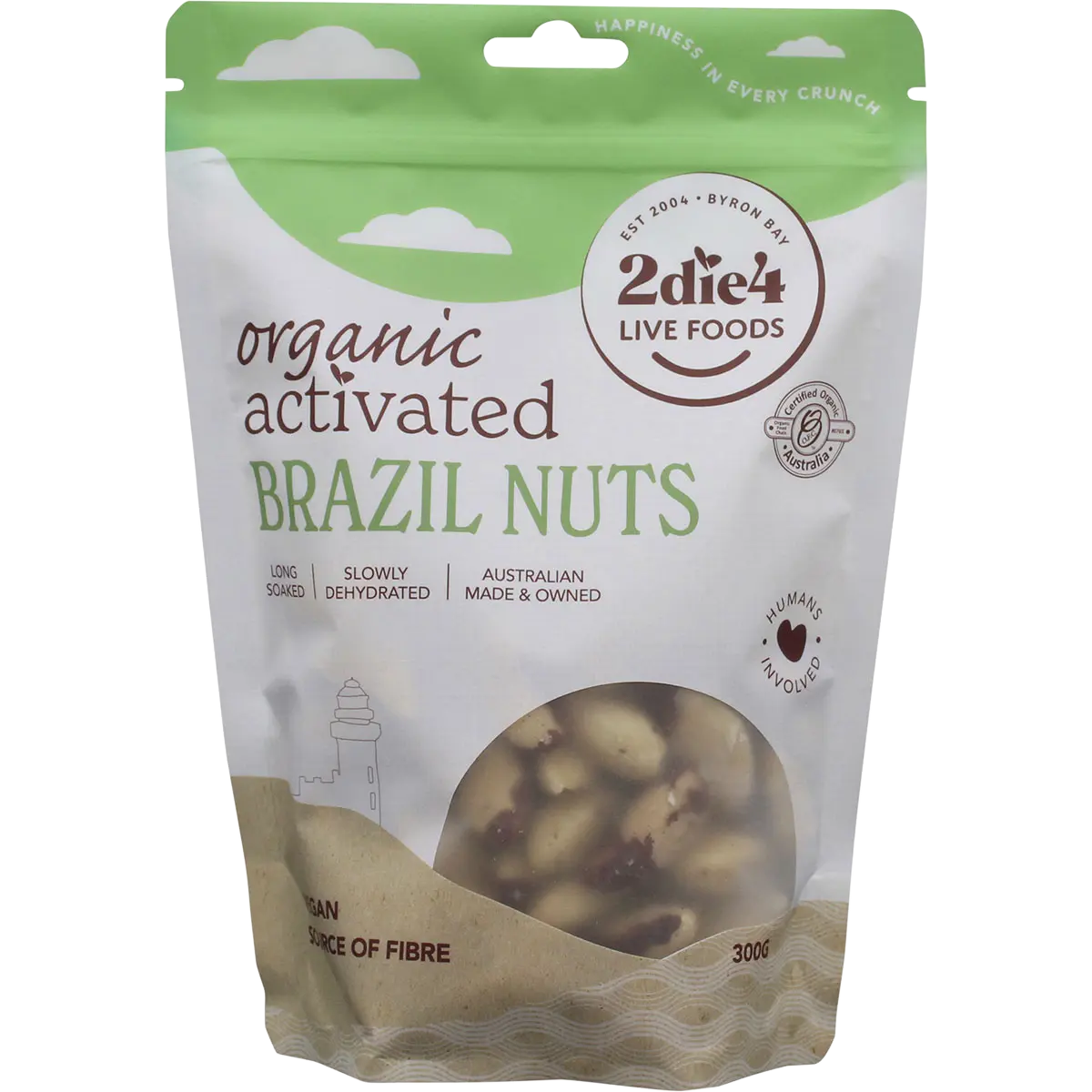2DIE4 LIVE FOODS Organic Activated Brazil Nuts 300g — front pack image (UHP)