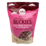 2die4 Live Foods Organic Activated Buckies Coco-Berry Clusters 400g — front pack image (UHP)