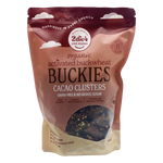 2die4 Live Foods Organic Activated Buckies Cacao Clusters 400g — front pack image (UHP)