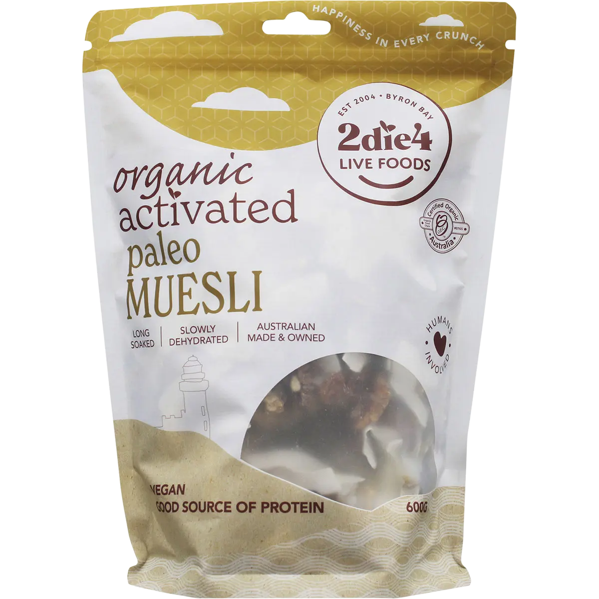 2DIE4 LIVE FOODS Activated Organic Paleo Muesli — front pack image (UHP)