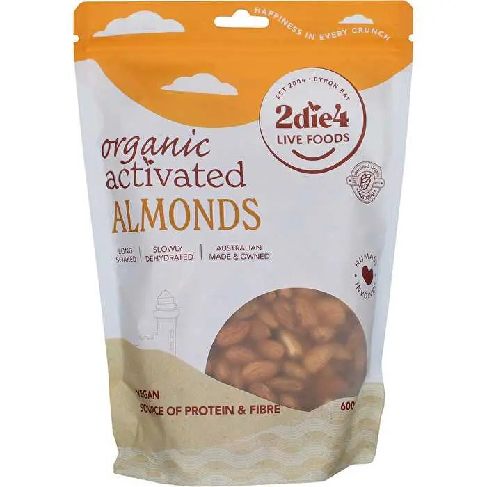 2DIE4 LIVE FOODS Activated Organic Almonds – 600gms