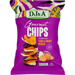 DJ&A Gourmet Chips Taro & Sweet Potato Seasoned Salt 5x100g lifestyle image