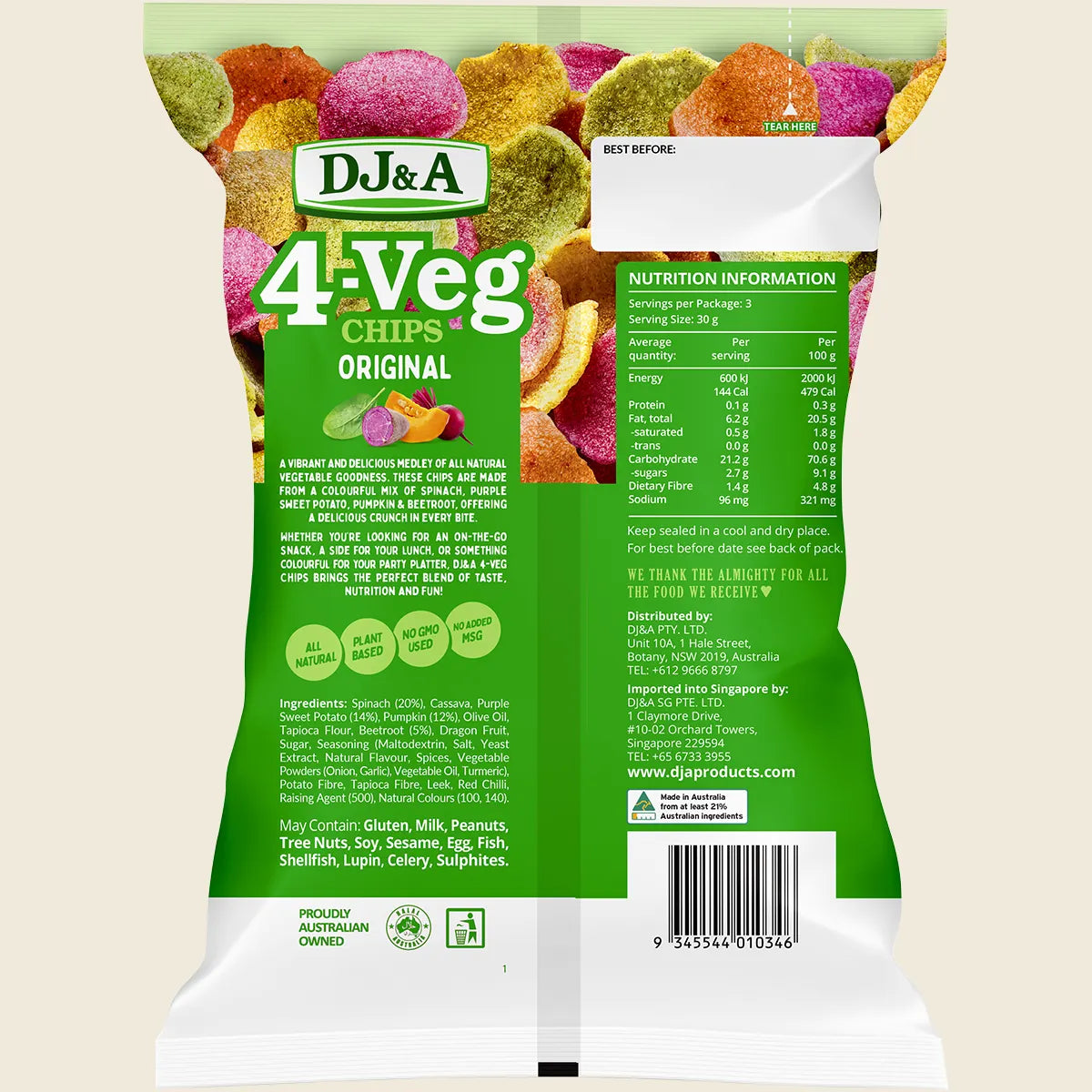 DJ&A 4-VEG Chips Original 5x90g DJ&A