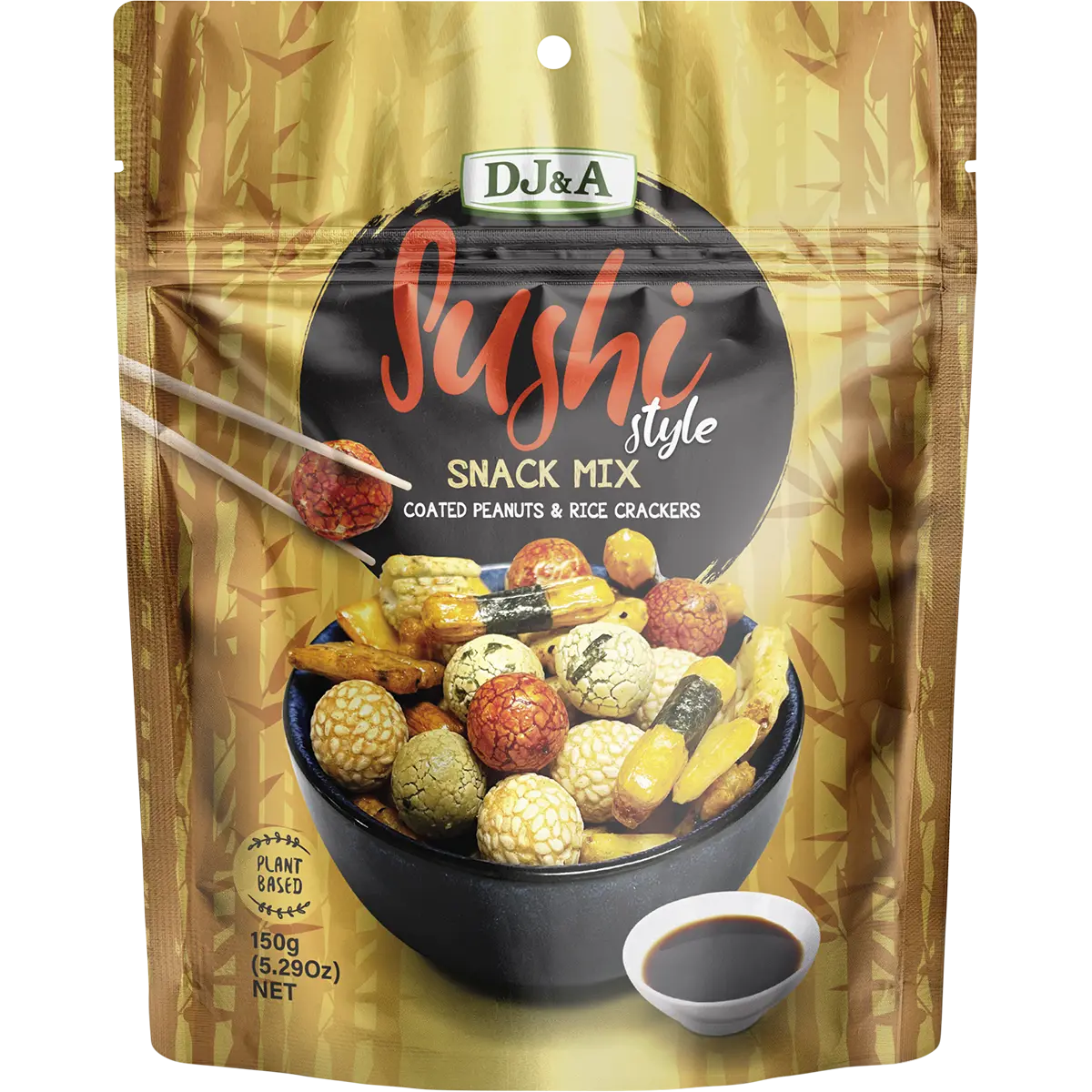 DJ&A Sushi Style Snack Mix 9x150g lifestyle image