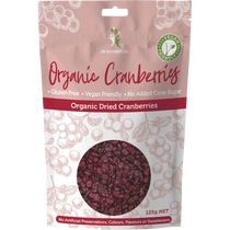 Dr Superfoods Dried Cranberries Organic 125g — front pack image (UHP)