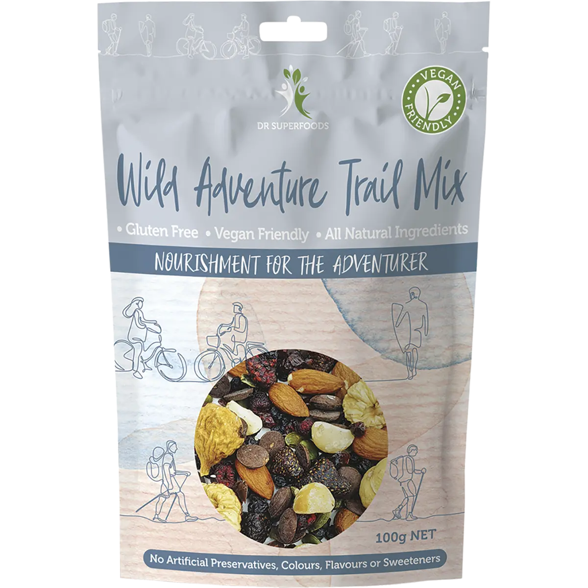 Dr Superfoods Wild Adventure Trail Mix 100g — front pack image (UHP)
