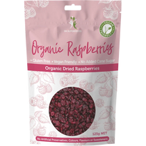 Dr Superfoods Dried Raspberries Organic 125g — front pack image (UHP)