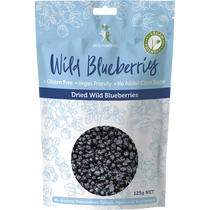 Dr Superfoods Dried Wild Blueberries 125g — front pack image (UHP)