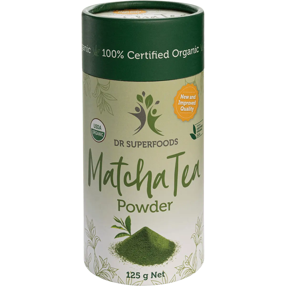 Dr Superfoods Matcha Tea Powder 125g — front pack image (UHP)
