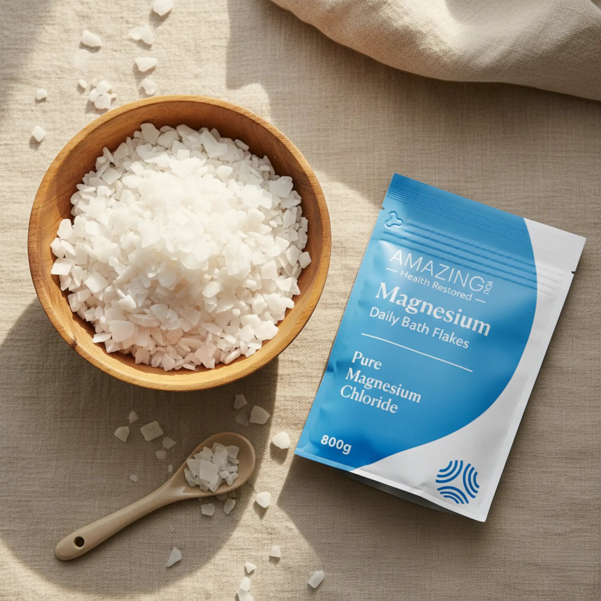 Amazing You Daily Magnesium Bath Flakes styled lifestyle