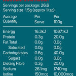 Power Super Foods Organic Dulse Flakes — official nutrition information