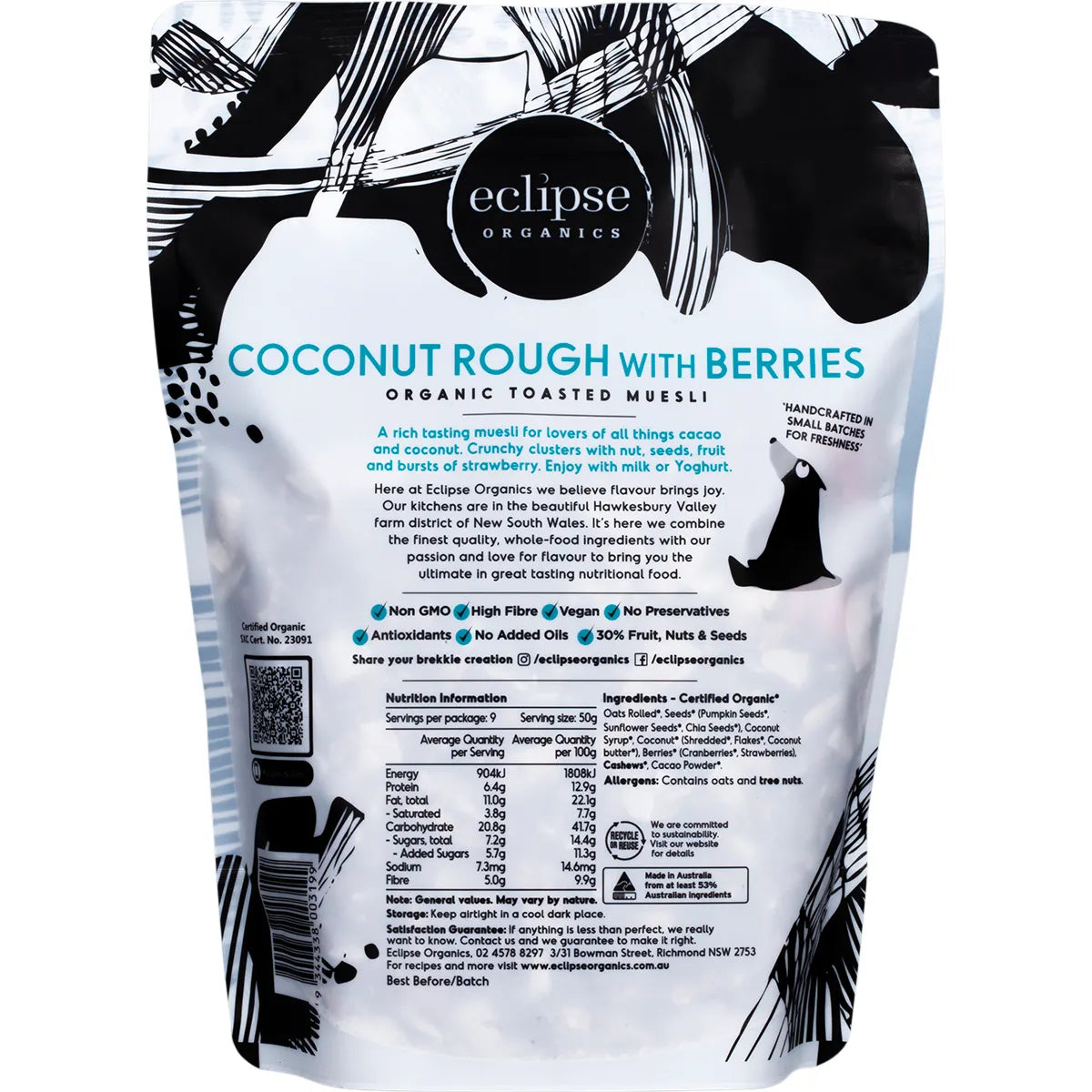 Eclipse Organics Muesli Coconut Rough with Berries 450g