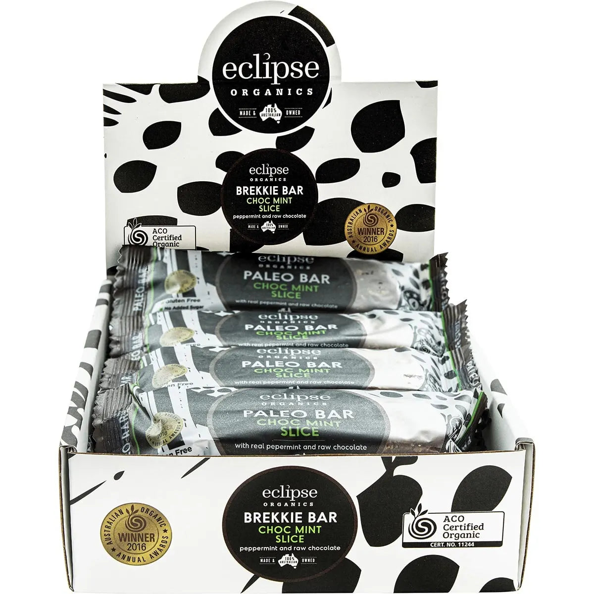 Eclipse Organics Raw Paleo Bar Choc Mint Slice 12 x 45g