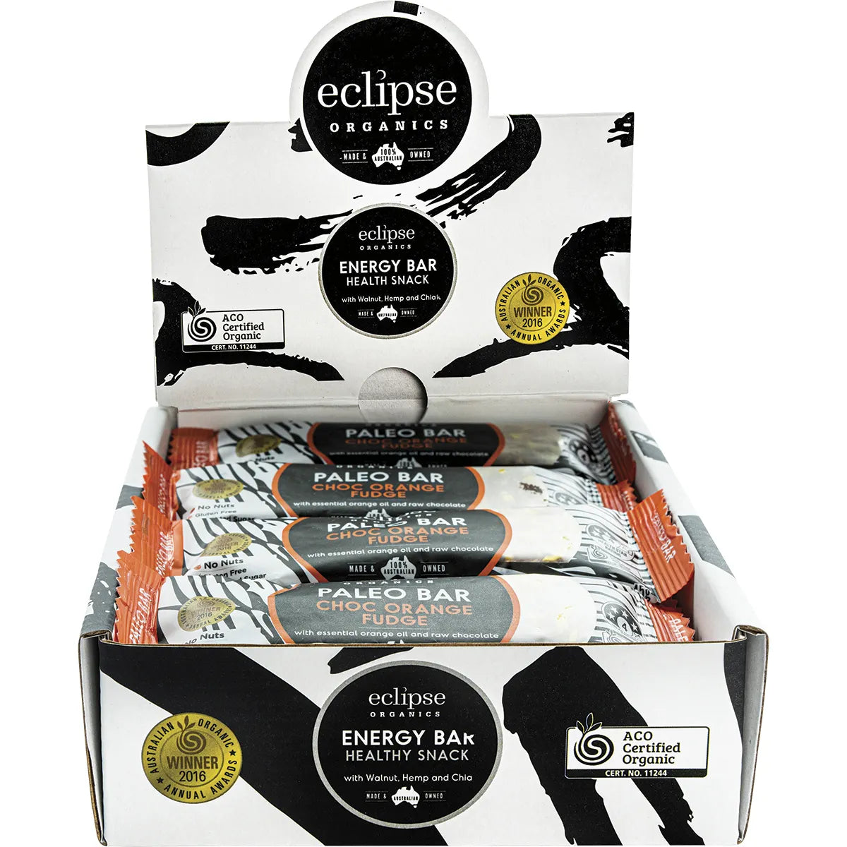 Eclipse Organics Raw Paleo Bar Choc Orange Fudge 12 x 45g