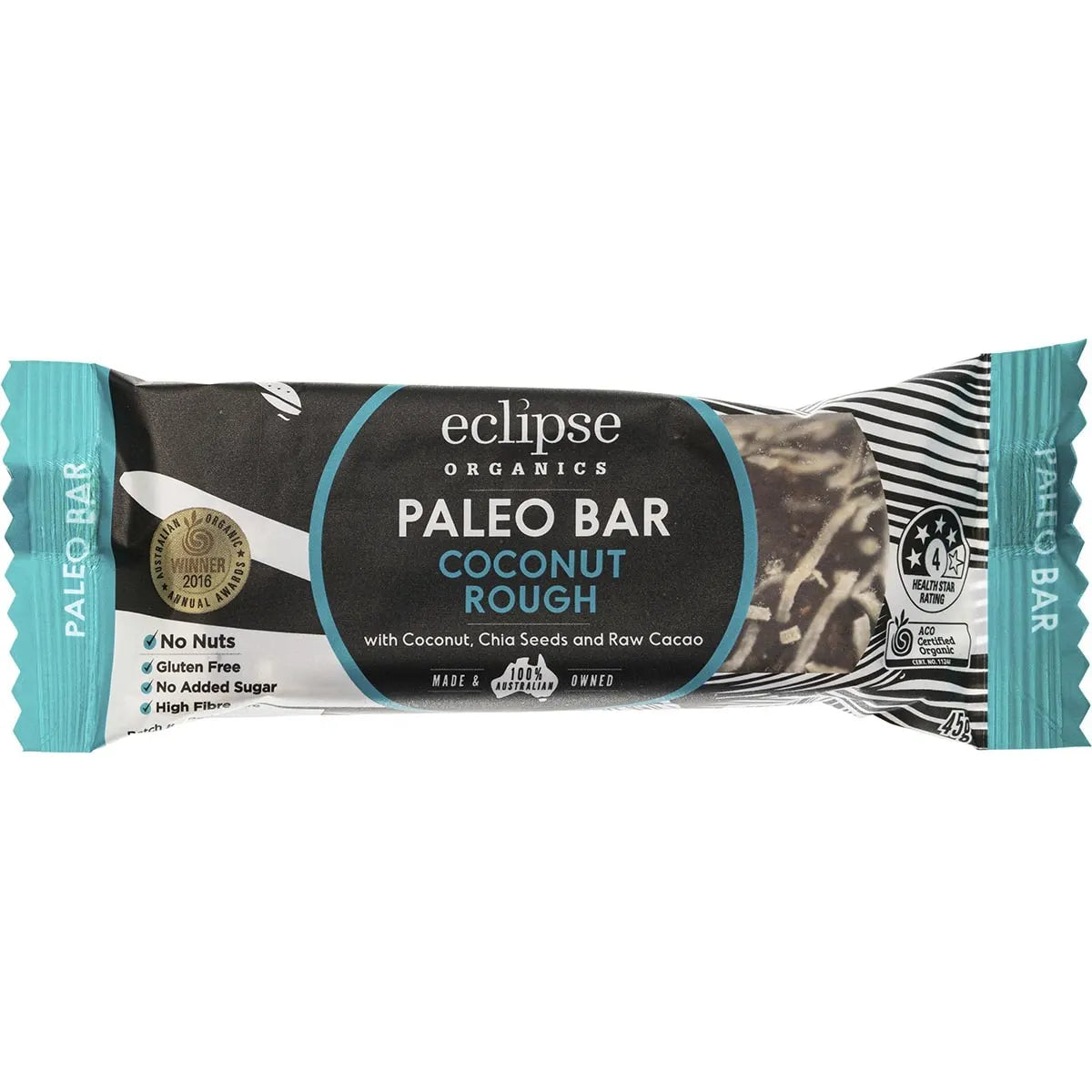 Eclipse Organics Raw Paleo Bar Coconut Rough 12 x 45g