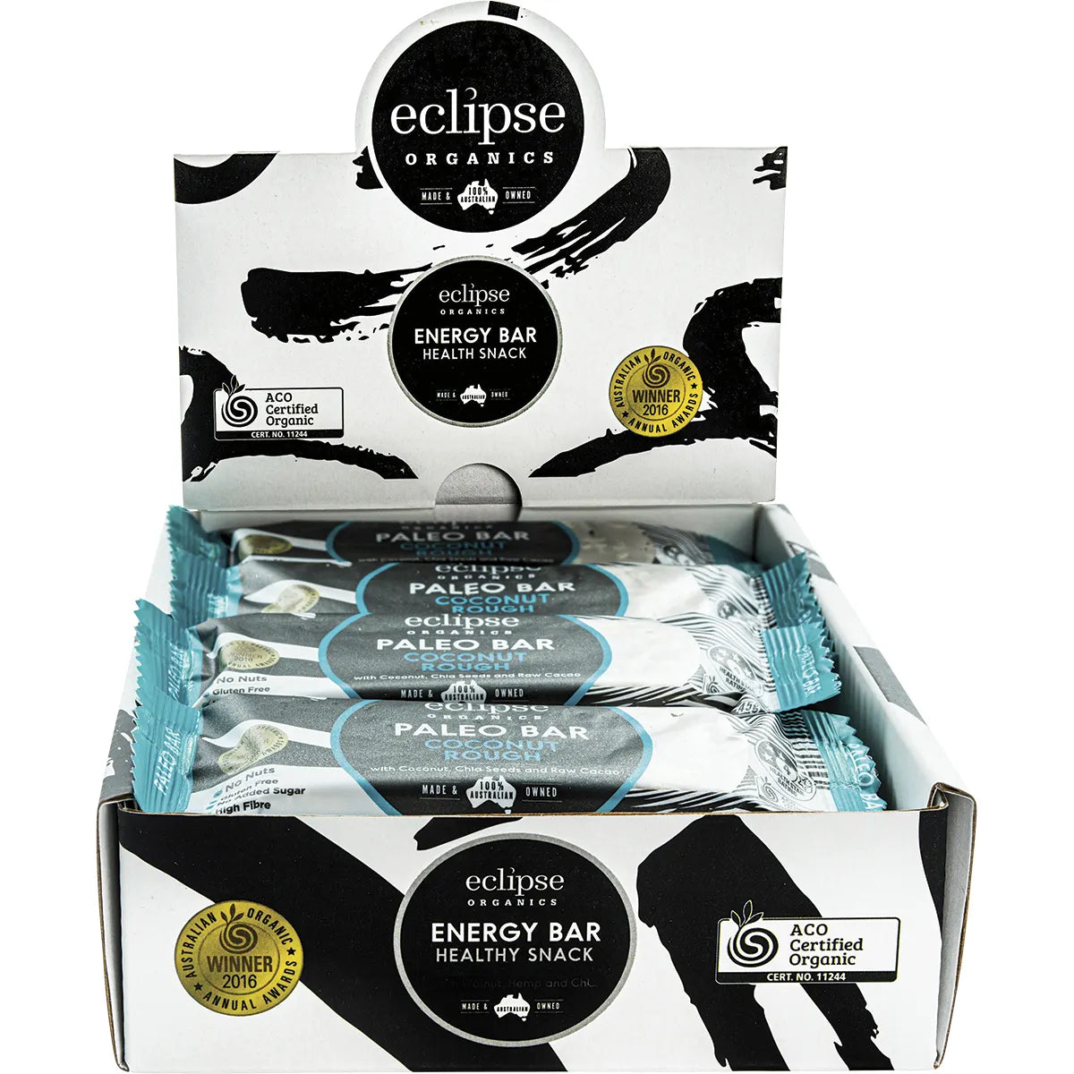 Eclipse Organics Raw Paleo Bar Coconut Rough 12 x 45g