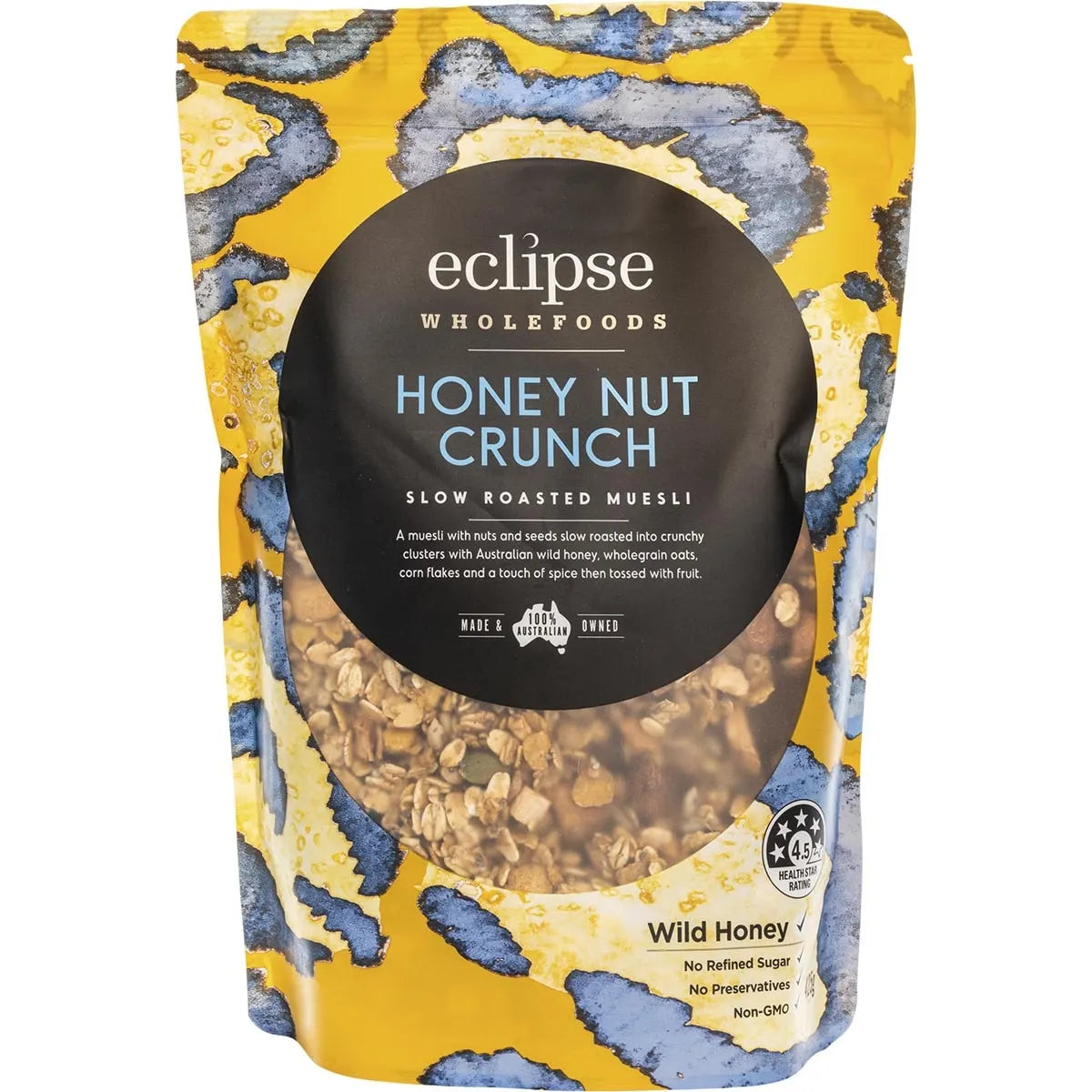 (CLEARANCE - BBD 25/07/24) Eclipse Organics Slow Roasted Muesli Honey Nut Crunch 425g