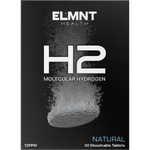 ELMNT H2 Molecular Hydrogen Water Tablets Natural 30pk — front pack image (UHP)