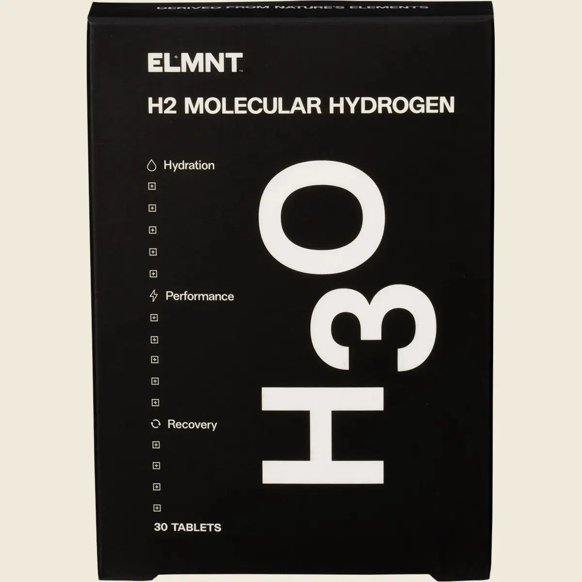 ELMNT H2 Molecular Hydrogen Water Tablets Natural 30pk ELMNT