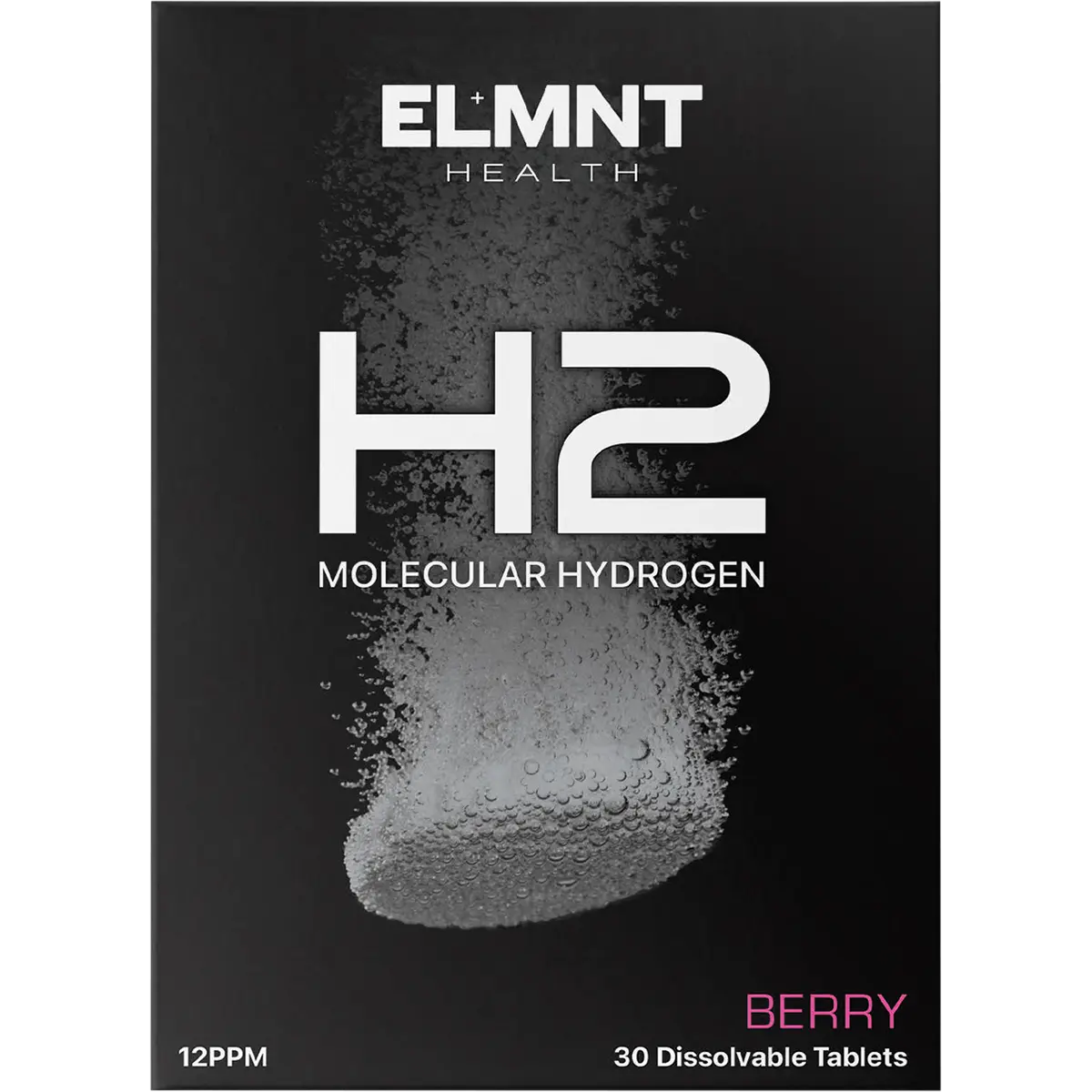 ELMNT H2 Molecular Hydrogen Water Tablets Berry 30pk — front pack image (UHP)