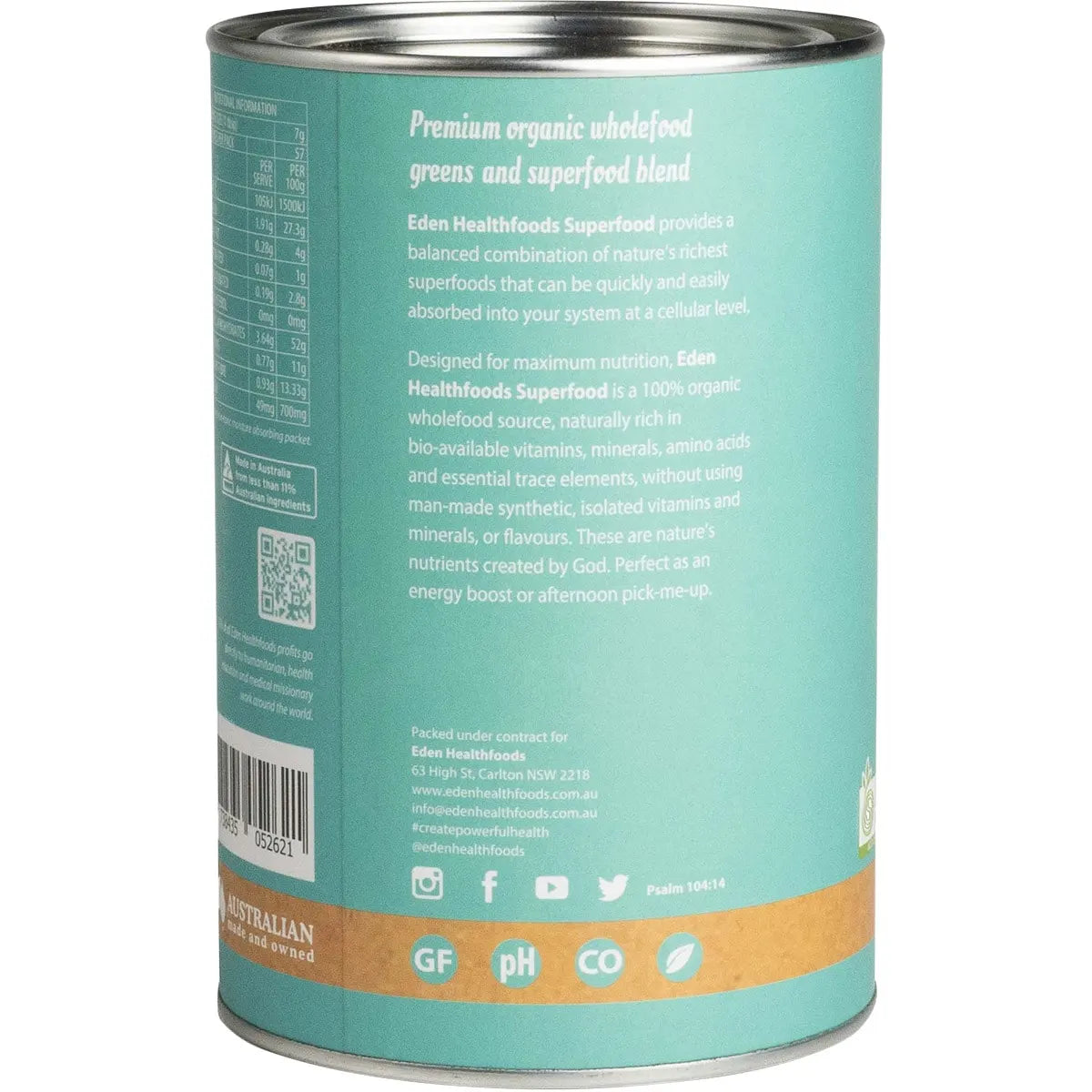 Eden Healthfoods - Certified Organic Greens Powder