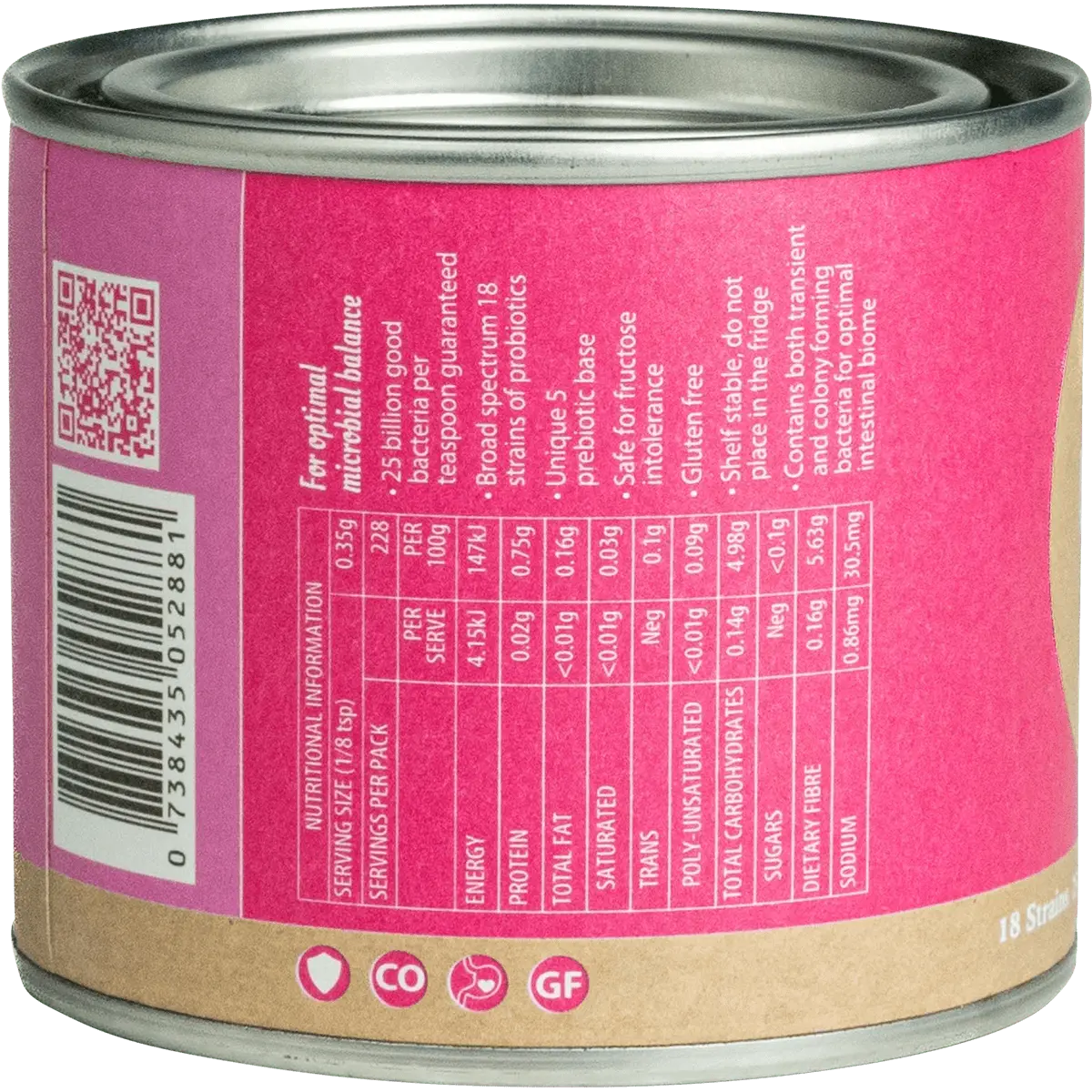 Eden Healthfoods Ultimate Biotic Pre/Probiotic 80g — side pack image (UHP)