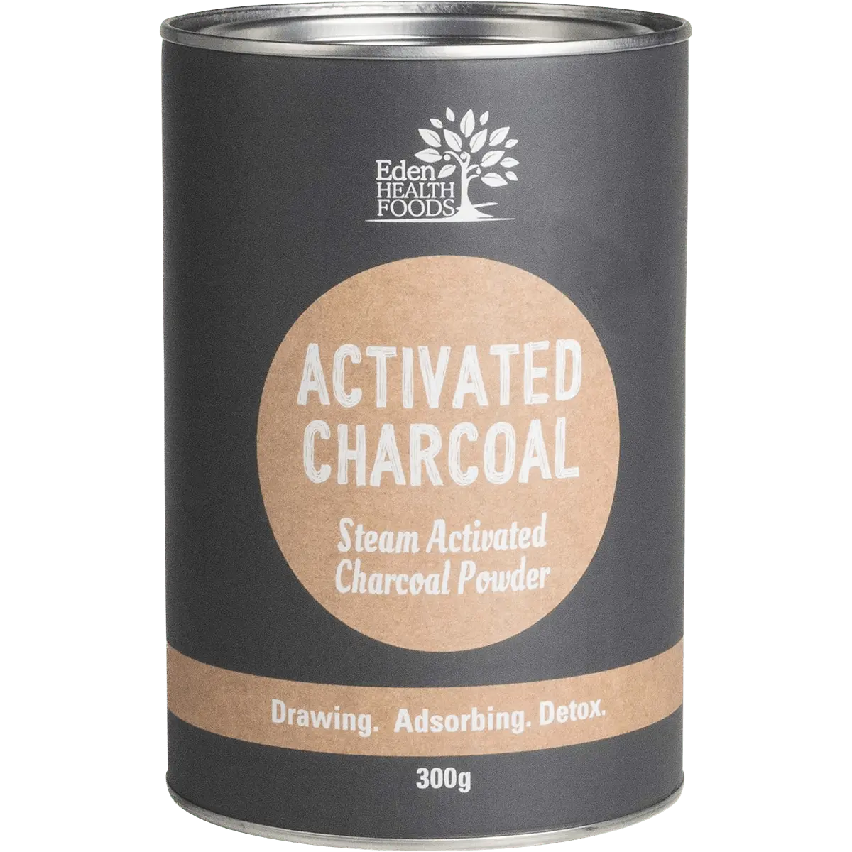 Eden Healthfoods Activated Charcoal Steam Activated Powder — front pack image (UHP)