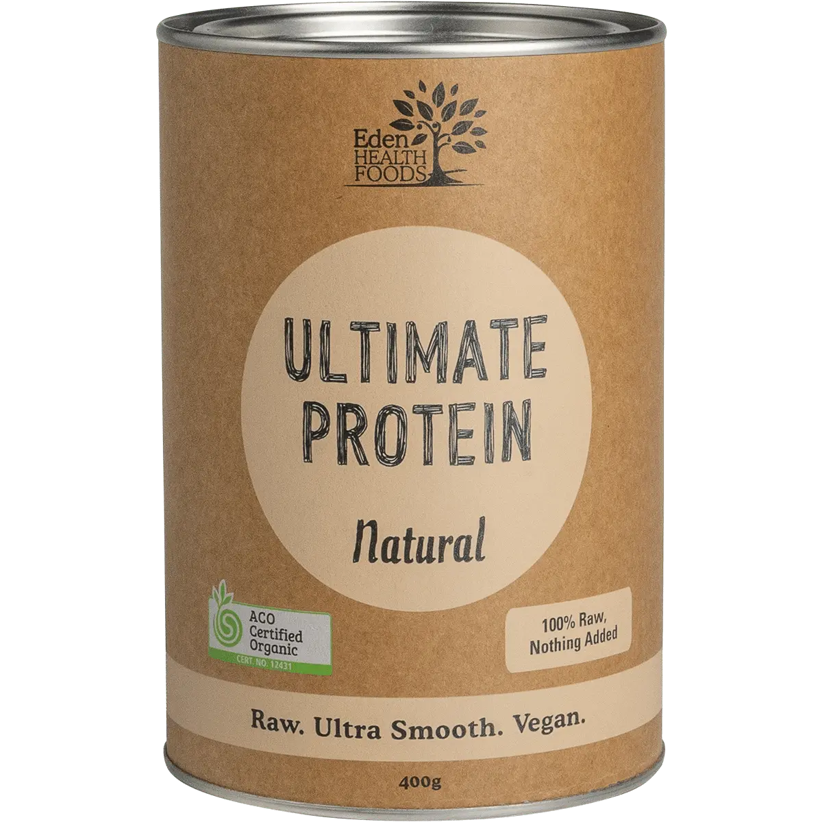 Eden Healthfoods Ultimate Protein Sprouted Brown Rice Natural — front pack image (UHP)