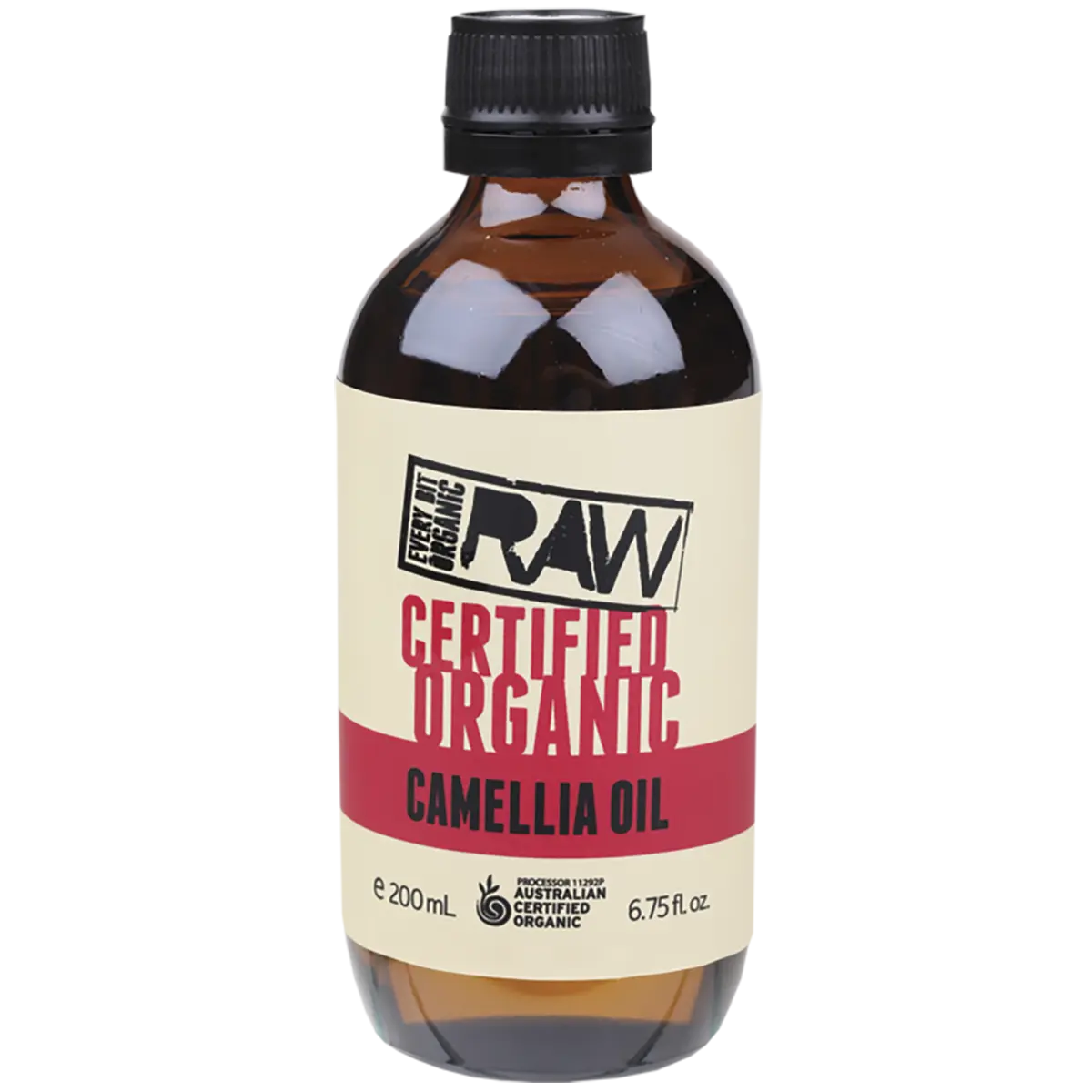 Every Bit Organic Raw Camellia Oil 200ml — front pack image (UHP)