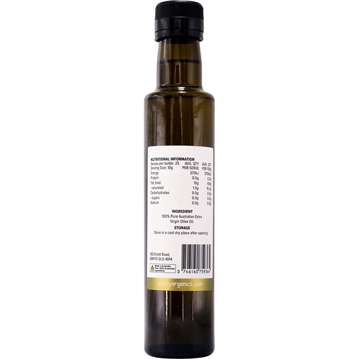 Every Bit Organic Rose Water 200ml — back pack image (UHP)