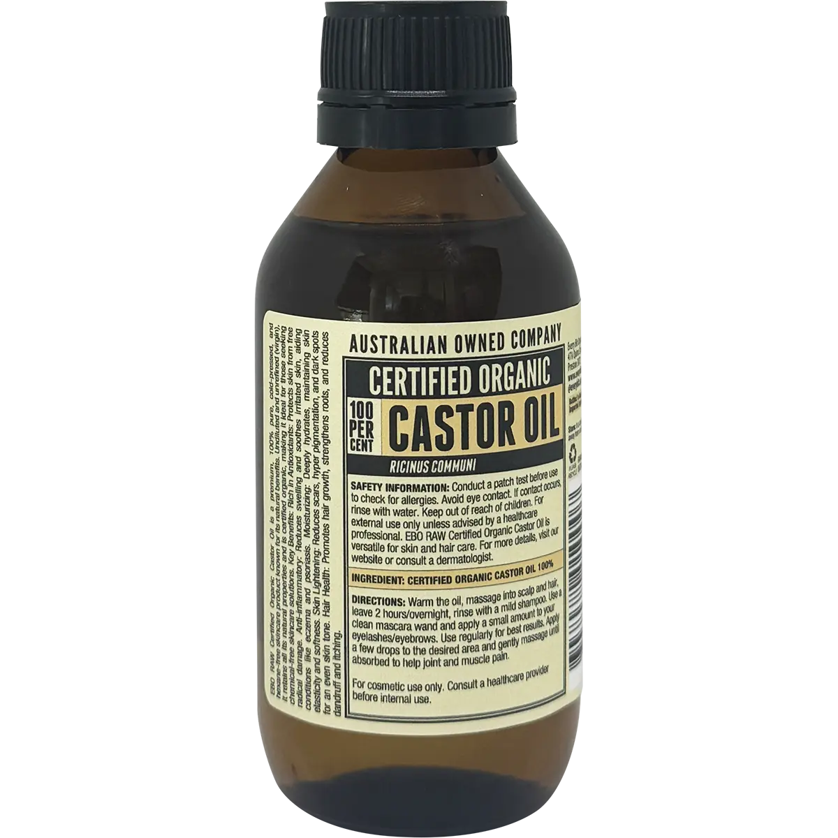 Every Bit Organic Castor Oil — back pack image (UHP)