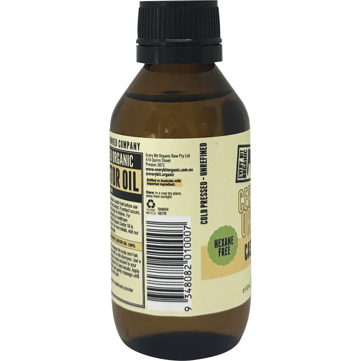 Every Bit Organic Castor Oil — side pack image (UHP)