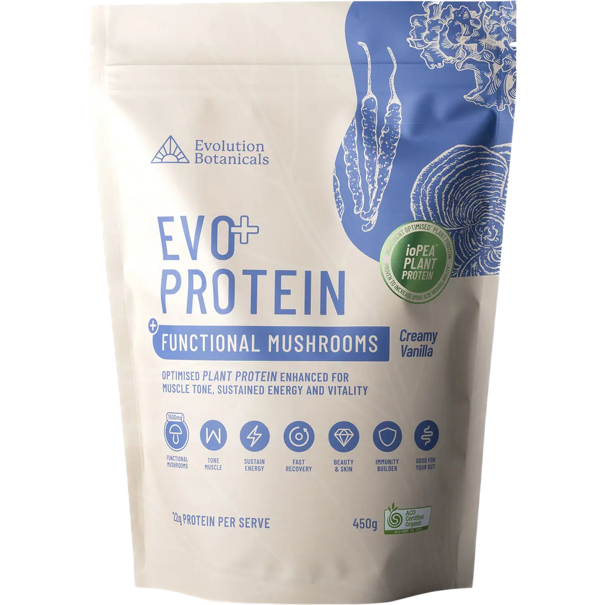 Evolution Botanicals EVO Protein Beautifully Active Blend Creamy Vanilla 450g