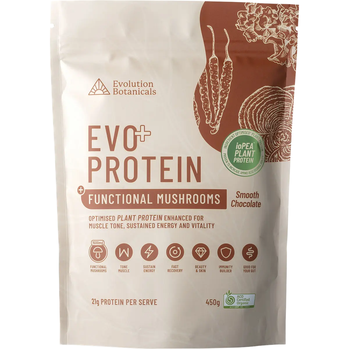 Evolution Botanicals EVO Protein Forever Sustain Blend Smooth Chocolate 450g