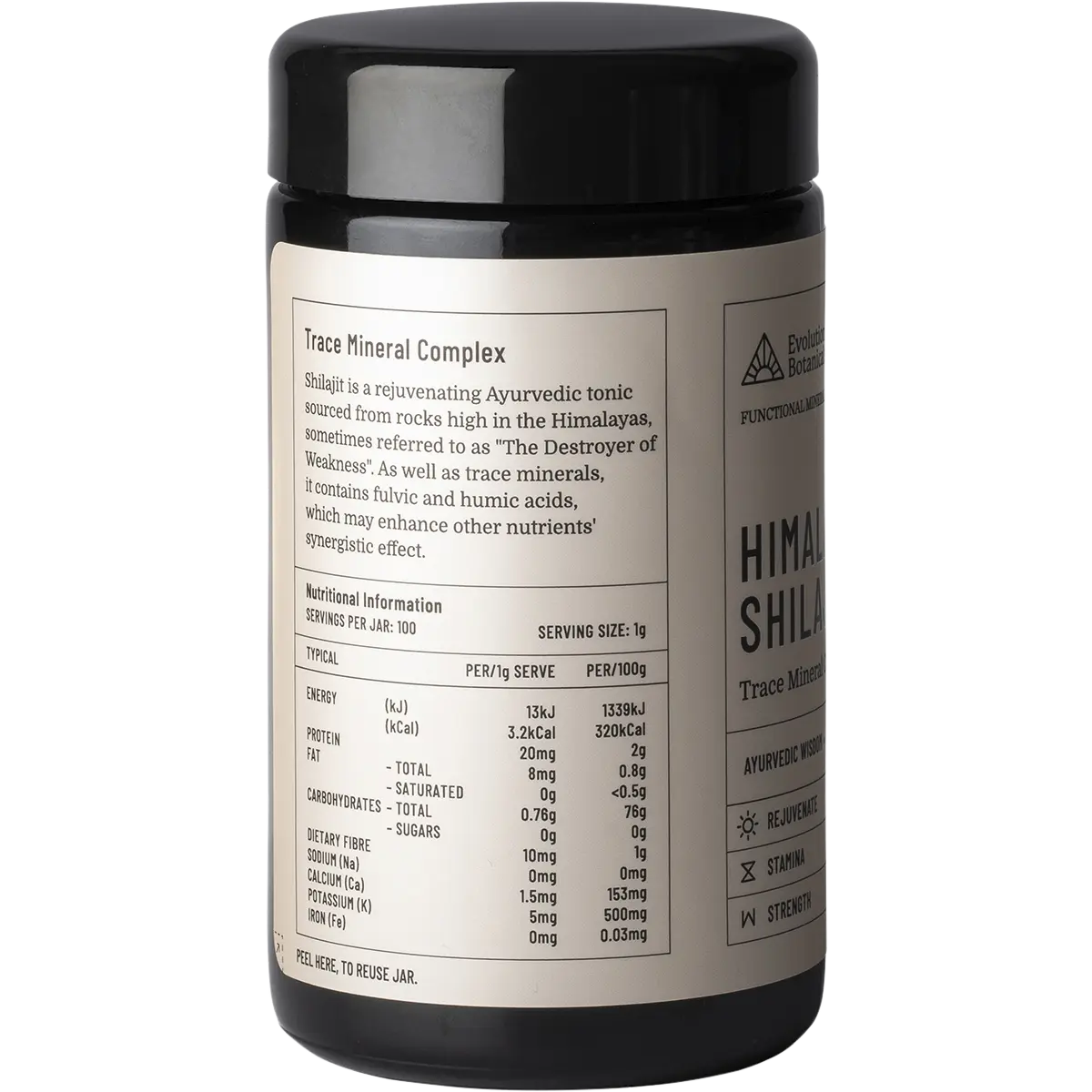 Evolution Botanicals Himalayan Shilajit 80 Trace Mineral Complex